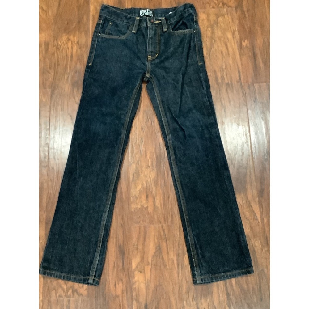 Free World Messenger Skater Jeans Boys Youth sz 26 waist Blue